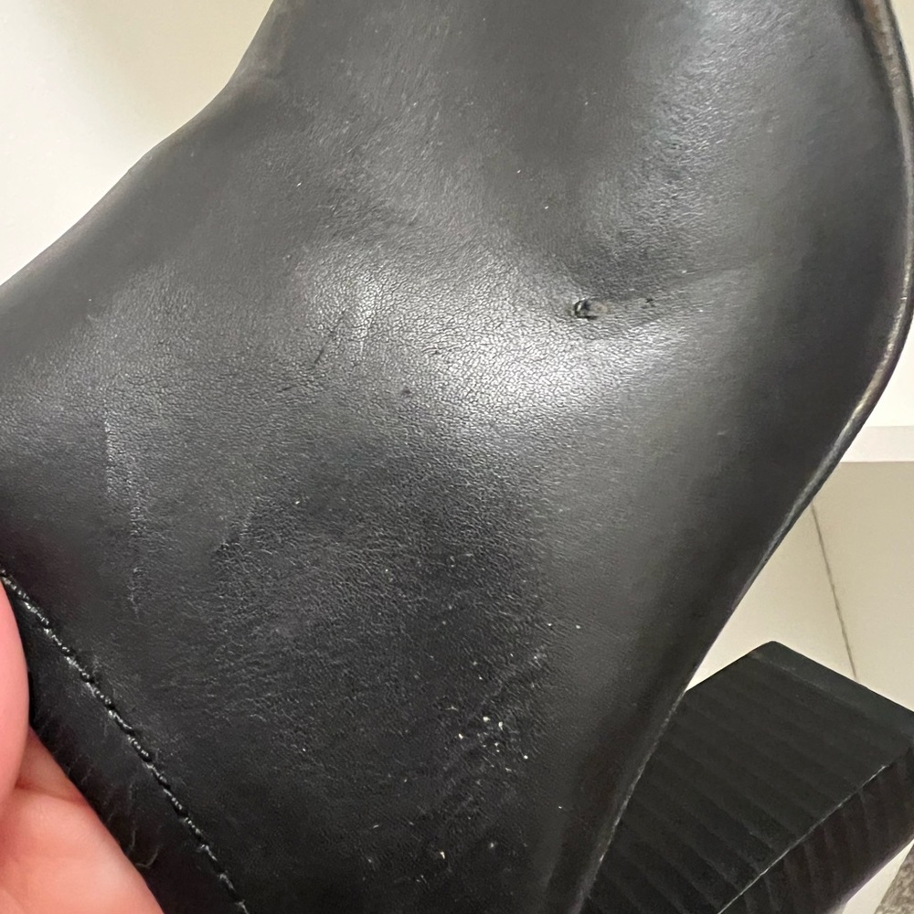 Black high heel open toe mules - Picture 7 of 7